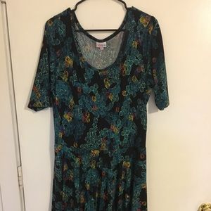 LuLaRoe Nicole EUC, Size 3X, Black w/ multicolor